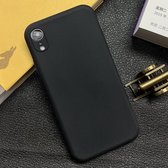 Voor iPhone XR schokbestendig Frosted TPU beschermhoes (zwart)