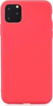 Frosted effen kleur TPU beschermhoes voor iPhone 11 Pro Max (rood)