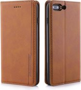 Voor iPhone 8 Plus / 7 Plus Diaobaolee Gemini Magnetische gesp Horizontale flip lederen tas met houder en kaartsleuven (geel)