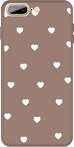 Voor iPhone 8 Plus / 7 Plus Meerdere Love-Hearts Patroon Kleurrijke Frosted TPU Telefoon Beschermhoes (Khaki)