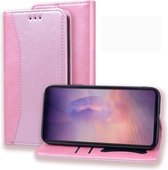 Voor Samsung Galaxy Note20 Business Stitching Horizontale flip lederen tas met dubbele vouw & beugel & kaartsleuven & fotolijst & portemonnee (rose goud)