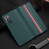 Voor Samsung Galaxy Z Fold2 5G Exclusive Series Koeienhuid Textuur Horizontale Flip Leren Case (Groene Strips)