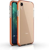 Voor iPhone XR TPU tweekleurige schokbestendige beschermhoes (oranje)