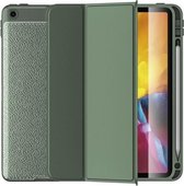 Lychee Peel Texture Horizontale vervorming Flip TPU lederen tas met drievoudige houder & slaap- / wekfunctie voor iPad 10.2 inch (2020) (groen)