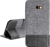 Voor Galaxy A7 (2017) MUXMA MX102 Horizontale flip canvas lederen tas met standaard & kaartsleuf & portemonnee-functie (grijs)