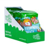 Fruitfunk Happybag Perzik (42 kleine uitdeelzakjes)  Fruitsnack - snoepjes gemaakt van fruit - Vegan  - Gezond snoep - Geen toegevoegde suikers - ideaal voor in de snoeppot - veran