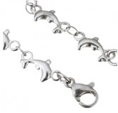 Dolfijn -Armbandje- 15 cm- Zilverkleurig- Kinderen-Charme Bijoux