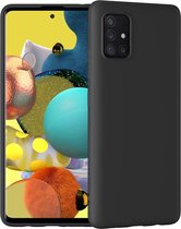 Ceezs siliconen telefoonhoesje voor geschikt voor Samsung Galaxy A51 hoesje - siliconen case - goedkoop telefoonhoesje - zwart