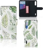 Wallet Book Case Xiaomi Mi A3 Smartphone Hoesje Leaves