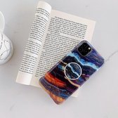 iPhone 11 Hoesje Graniet Marmer + Popsocket