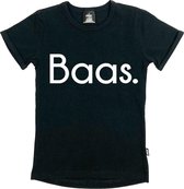 KMDB Shirtje Baas Black Jongens Zwart - Maat 134