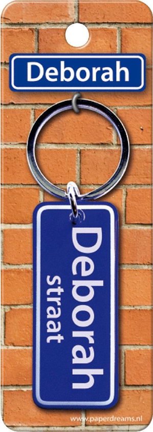 Paper Dreams Sleutelhanger Deborah Straat 9 X 3 Cm Staal Blauw