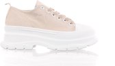 MAURY dames veterschoen -wit/ beige - maat 41