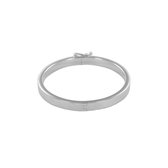 Silventi 9Sil-21407 Zilveren Armband - Dames - Bangle - Glad - Scharnier - 6 x 44 x 56 mm - Veiligheidsachtje - Vierkant - Rhodium - Zilver