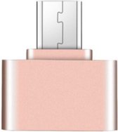 USB Adapter naar Micro USB - OTG Adapter - Gemakkelijk een muis, Toetsenbord of USB Stick Aansluiten - Roze