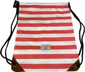 Strand rugzak Frankie - Wit / Rood - Polyester - 45 x 35 cm