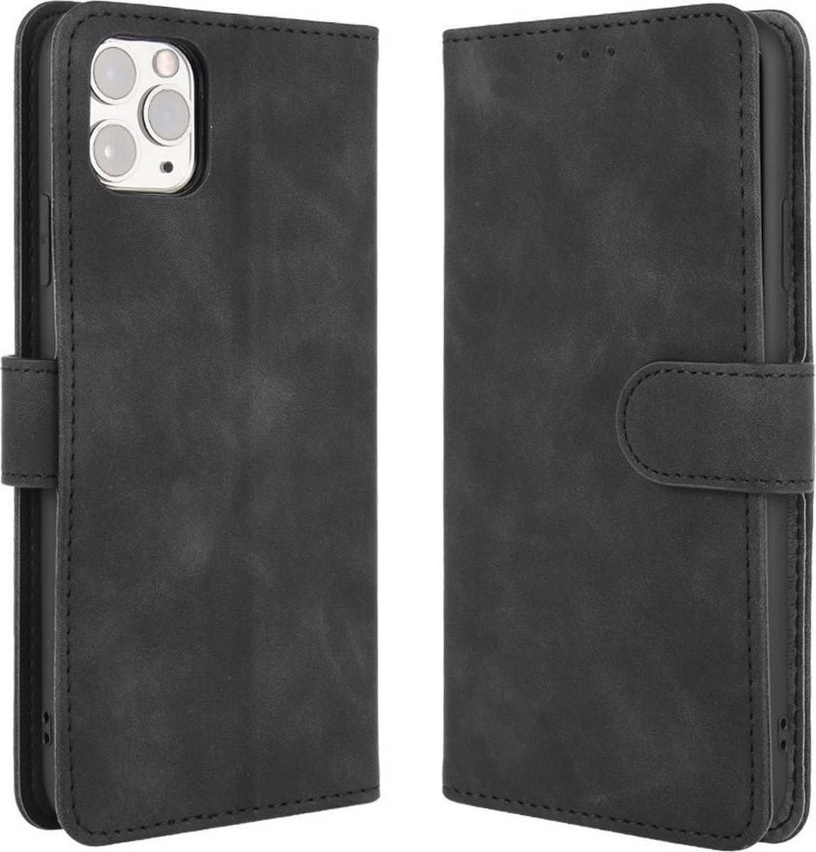 iPhone 12 Pro Max case - bookcase - zwart