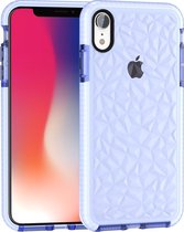 Diamond Texture TPU Case voor iPhone X / R (blauw)