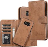 Voor Samsung Galaxy S8 + Retro 2 in 1 Afneembare Magnetische Horizontale Flip TPU + PU Leren Case met Houder & Kaartsleuven & Fotolijst & Portemonnee (Bruin)