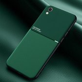 Voor OPPO R9 Classic Tilt Strip Grain Magnetisch Schokbestendig PC + TPU-hoesje (groen)