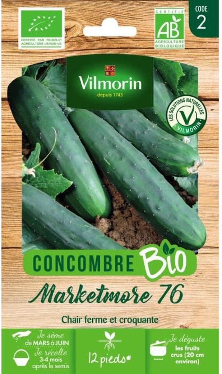 VILMORIN Komkommer Marketmore 76 biologisch