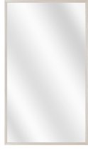 Spiegel met Luxe Aluminium Lijst - Wit Eik - 40 x 120 cm