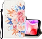 Voor Xiaomi Redmi 8 3D Gekleurde Tekening Horizontale Flip PU Lederen Case met Houder & Kaartsleuven & Portemonnee (Zonnebloem)