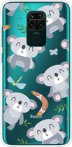 Voor Xiaomi Redmi Note 9 schokbestendig geverfd transparant TPU beschermhoes (koala)
