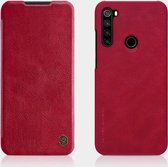 Voor Xiaomi Redmi Note 8T NILLKIN QIN-serie Crazy Horse-textuur Horizontale flip lederen tas met kaartsleuf (rood)