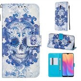 Voor Xiaomi Redmi 8A 3D Schilderen Horizontale Flip Leren Case met Houder & Kaartsleuf & Portemonnee & Lanyard (Cloud Ghost Head)