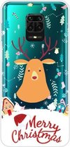 Voor Xiaomi Redmi Note 9S Christmas Series Transparante TPU beschermhoes (Christmas Ugly Deer)