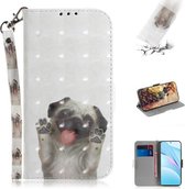 Voor Xiaomi Mi 10T Lite 5G 3D Gekleurde Tekening Horizontale Flip Leren Case met Houder & Kaartsleuven & Portemonnee & Lanyard (Pug)