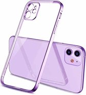 Voor iPhone 11 Pro Max Magic Cube Plating TPU beschermhoes (paars)