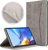 Voor Huawei Honor V6 marmeren stoffen textuur horizontale flip lederen tas met kaartsleuf en houder (grijs)