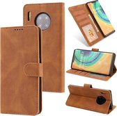 Voor Huawei Mate 30 Pro Fantasy Klassiek Huidgevoel Kalfsleer Textuur Magnetische gesp Horizontale Flip PU lederen tas met houder & kaartsleuf & portemonnee (bruin)