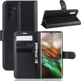 Litchi Texture Horizontale Flip Leren Case voor Galaxy Note 10, met Portemonnee & Houder & Kaartsleuven (zwart)