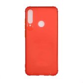 Voor Huawei Y6p Kleur Knop Doorschijnend Frosted TPU Vierhoekige Airbag Schokbestendige Case (Oranje)