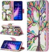 Voor Xiaomi Redmi Note 8 Gekleurde Tekening Horizontale Flip Leren Case met Houder & Kaartsleuven & Portemonnee (Life Tree)