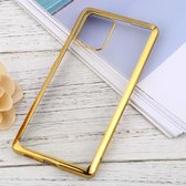 Voor Samsung Galaxy A91 ultradunne beplating TPU beschermende zachte hoes (goud)