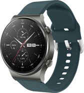 iMoshion Siliconen Smartwatch Bandje voor de Huawei Watch GT 2,Huawei Watch GT 2 Pro,Huawei Watch GT 2e Sport 46 mm - Donkergroen