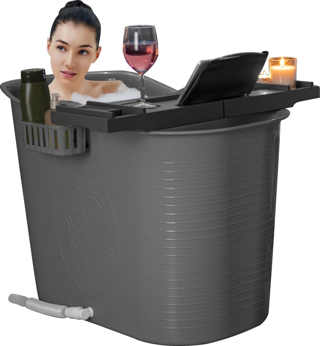 EKEO Zitbad voor volwassenen Bath Bucket 200L Mobiele badkuip Inclusief...
