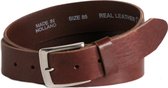 Just Dreamz - Heren riem - Bruin - Leer - 3,5 cm - Bandmaat 105