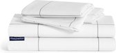 sleepwise Soft Wonder-Edition beddengoed - dekbedovertrek 200x200 cm - wit / grijs