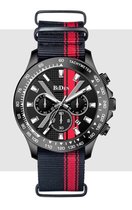 BiDen - Heren Horloge - Rood/Zwart - Ø 48mm (productvideo)