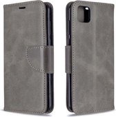 Voor Huawei Y5P / Honor 9S Retro Lambskin Texture Pure Color Horizontale Flip PU Leather Case met Houder & Kaartsleuven & Portemonnee & Lanyard (Grijs)