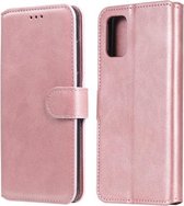 Voor Samsung Galaxy M31s Klassieke Kalfsstructuur PU + TPU Horizontale Flip Leren Case, met Houder & Kaartsleuven & Portemonnee (Rose Goud)