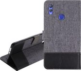 Voor Huawei Honor Note 10 MUXMA MX102 Horizontale Flip Canvas Leren Case met Standaard & Kaartsleuf & Portemonnee Functie (Zwart)