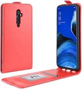 Voor Oppo Reno2 F / Reno2 Z Crazy Horse verticale flip lederen beschermhoes (rood)