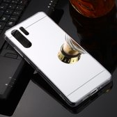 Voor Huawei P30 Pro TPU + acryl luxe plating spiegel telefoon hoes (zilver)