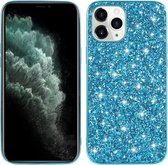 Voor iPhone 12 Pro Max Glitter poeder schokbestendig TPU beschermhoes (blauw)